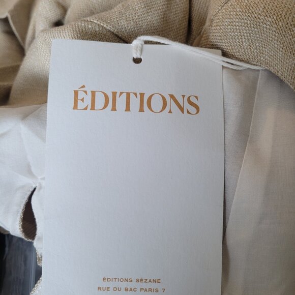 NWT EDITIONS SEZANE Robe Mariama Beige Clair US Size 2 - Picture 6 of 6